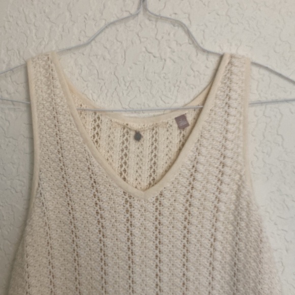 SHIRT Anthropology knitted and knotted white knitted boho tank top - Picture 8 of 12